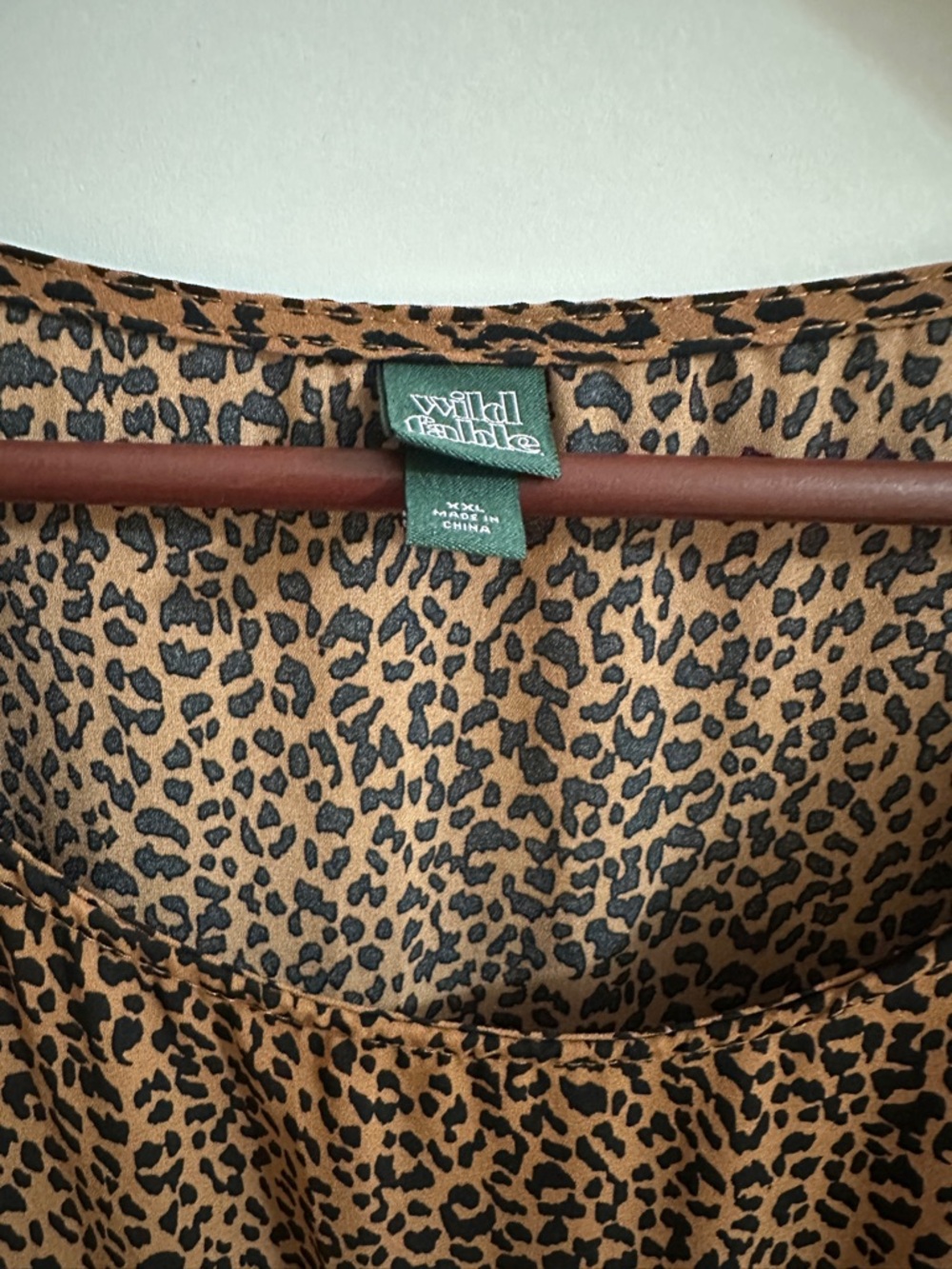wild fable Leopard-Print Tiered Dress in Brown and Black - Picture 2 of 3